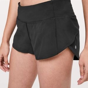 Lululemon black size 4 speed run shorts
